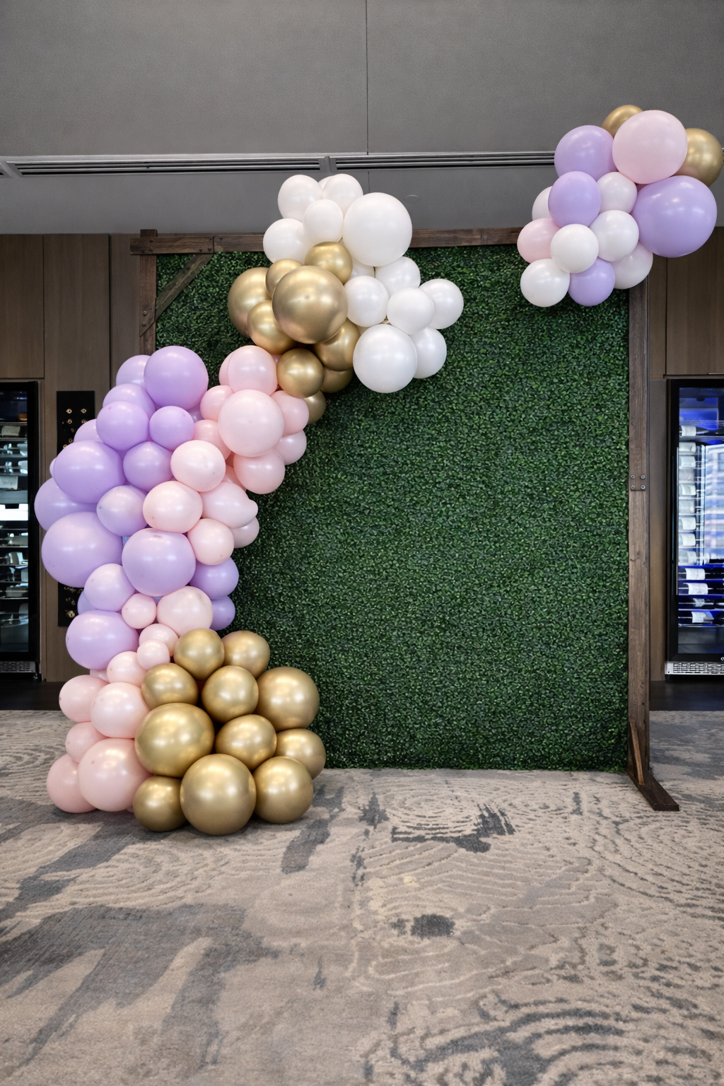 Faux Grass Rental Themed Balloon Garland 9ft-10ft